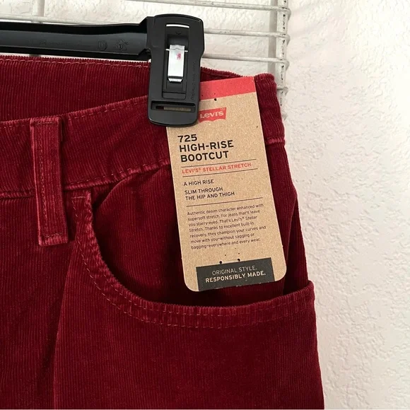 New Levi’s 725 High Rise Bootcut Corduroy Pants - Picture 3 of 10